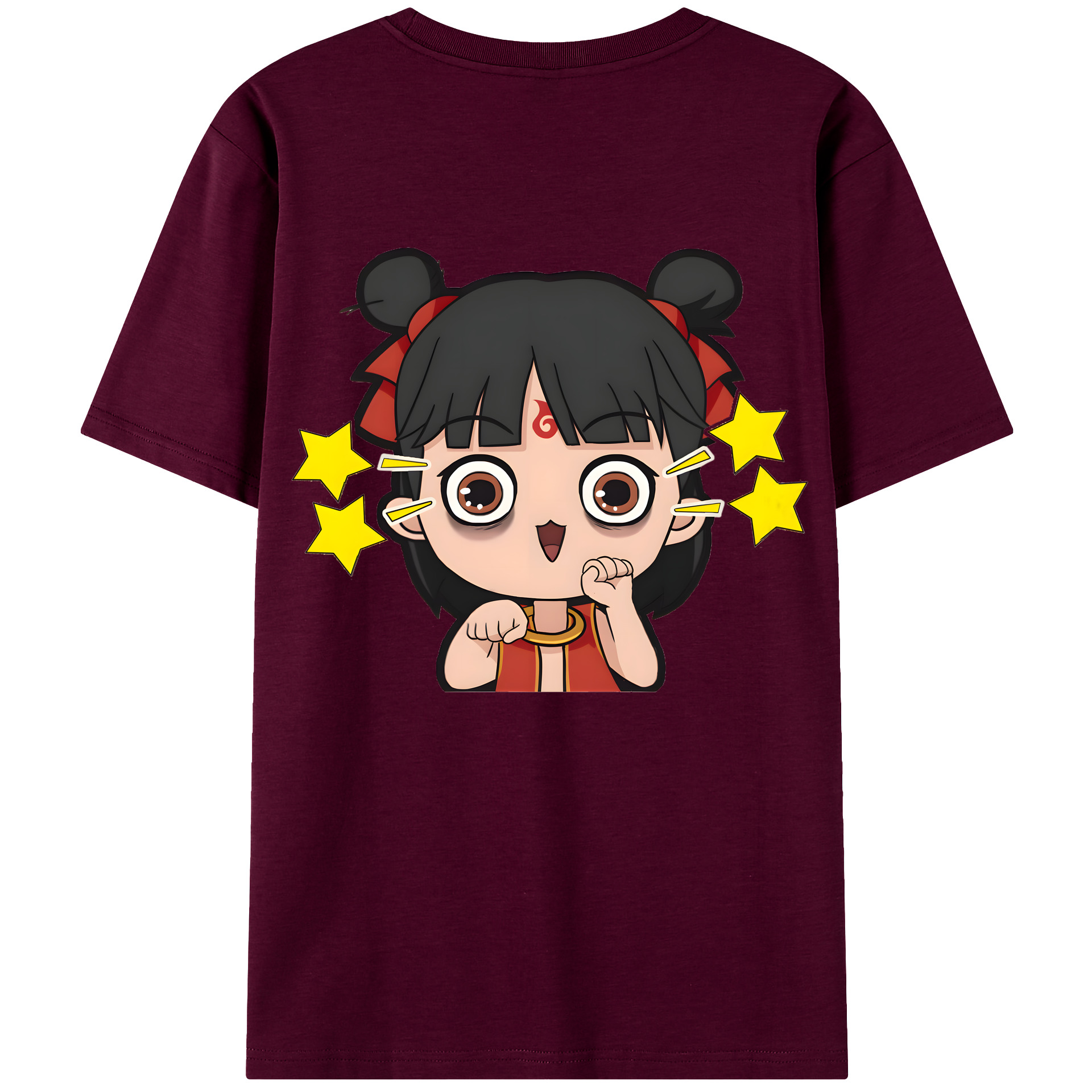 （画像用） Ne Zha 2 ナタ 魔童の大暴れ レディース半袖Tシャツ(バックプリント)